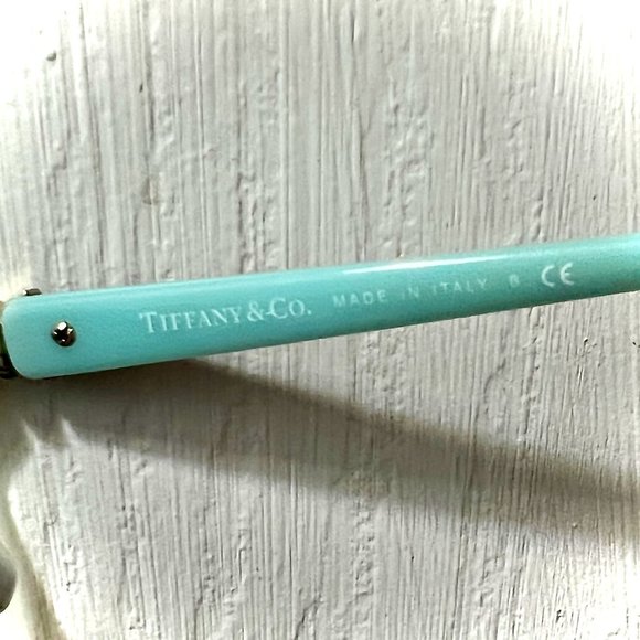 Tiffany & Co Havana Brown and Blue Cat Eye Sunglasses with Crystals 4089B - Picture 6 of 6